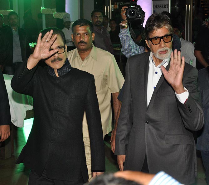 Subrata Roy and Amitabh Bachchan
