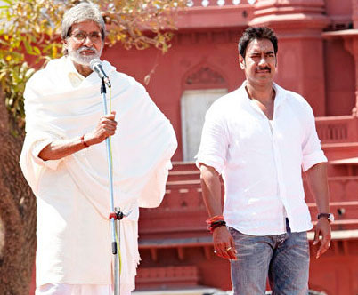 Amitabh Bachchan and Ajay Devgn in Satyagraha