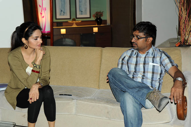 Madhoo with director Mohanakrishna Indraganti