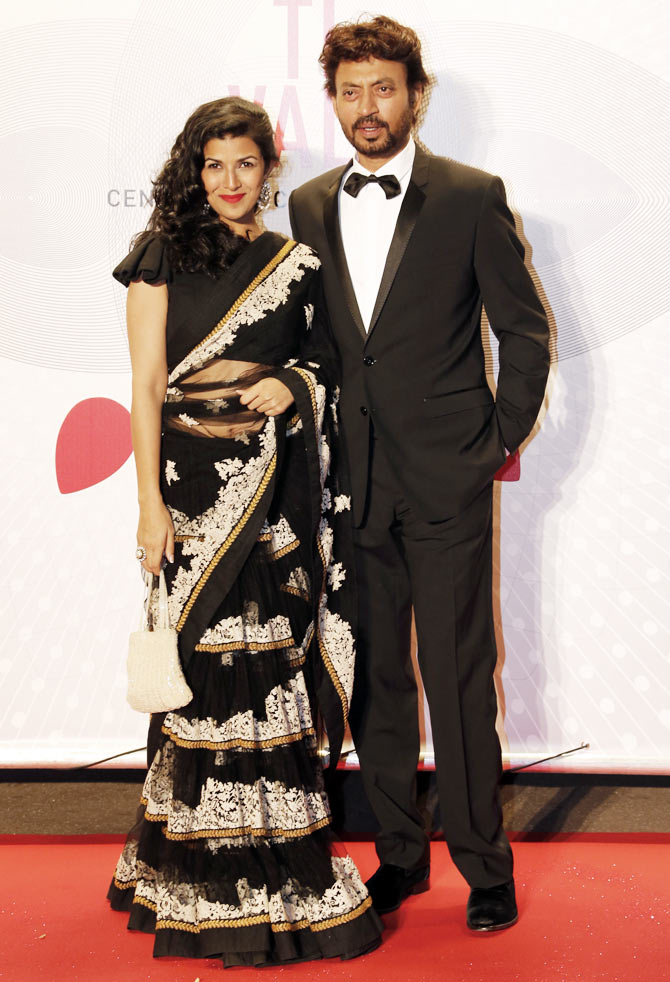 Nimrat Kaur and Irrfan Khan at the 66th Cannes Film Festival in Cannes 