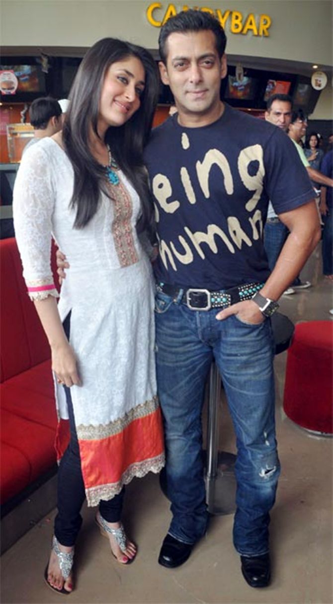 Kareena Kapoor with Bodyguard costar Salman Khan