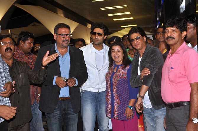 Boman Irani, Abhishek Bachchan, Farha Khan and Shah Rukh Khan