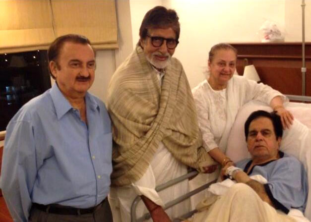 Amitabh Bachchan, Saira Banu and Dilip Kumar