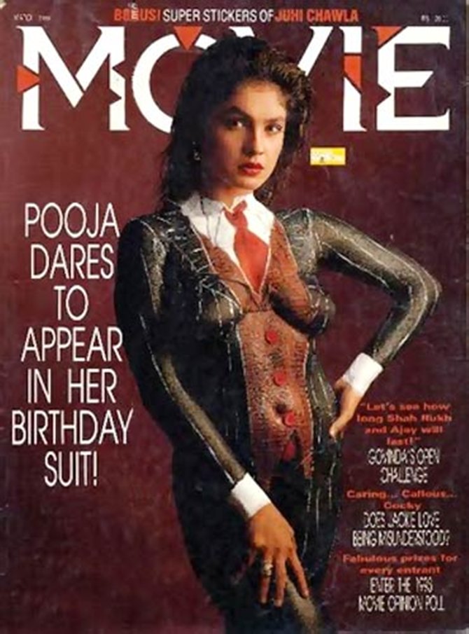 Pooja Bhatt on the cover of Movie magazine