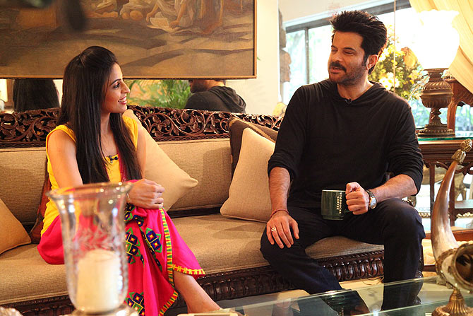 Anil Kapoor with the host Garima