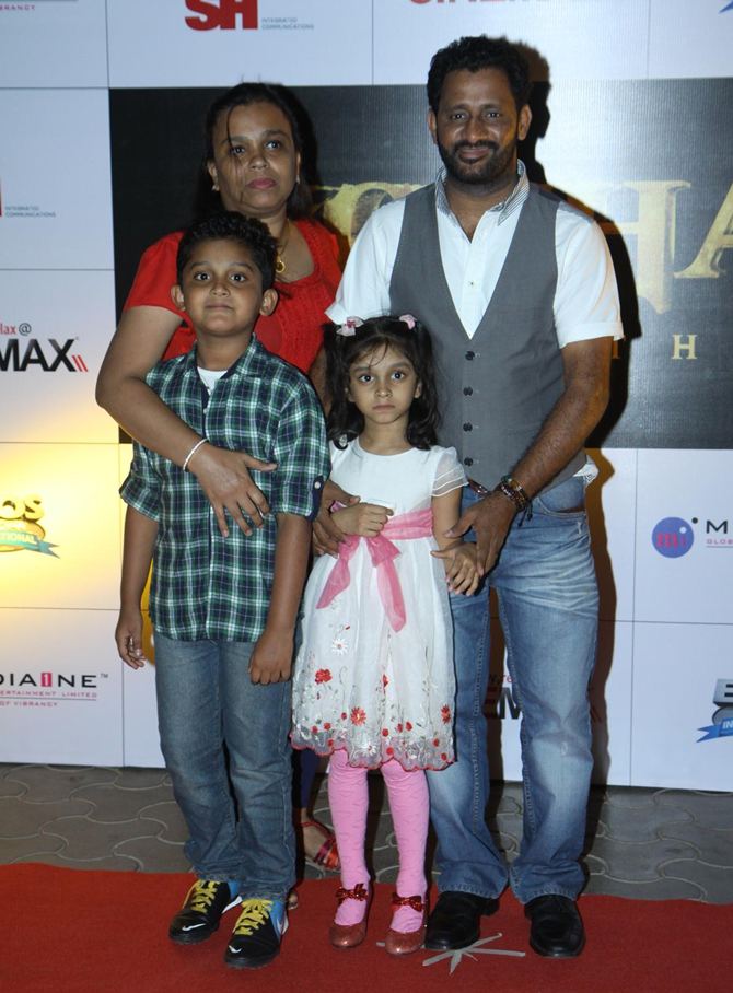 Resul Pookutty with his family