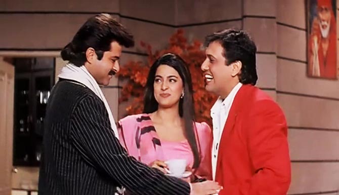 Anil Kapoor, Juhi Chawla and Govinda in Deewana Mastana