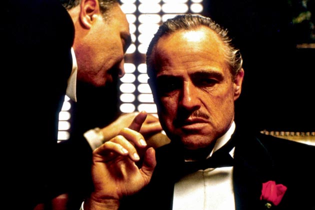 Marlon Brando (right) in The Godfather