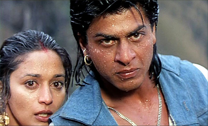 Madhuri Dixit and Shah Rukh Khan in Koyla