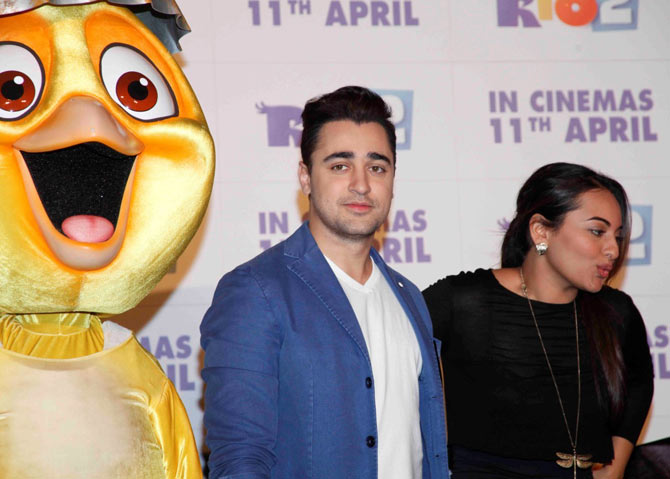 Imran Khan and Sonakshi Sinha at the Rio 2 promotional event
