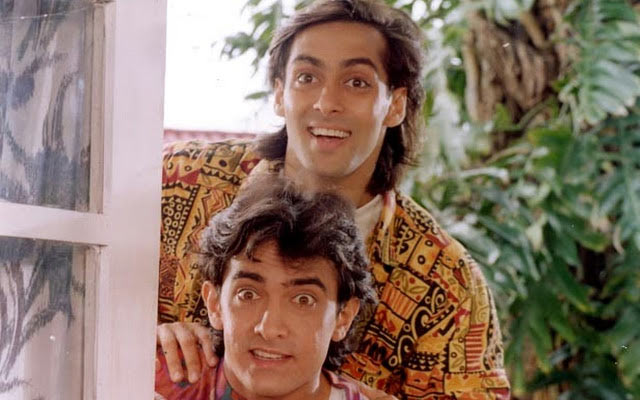 Salman Khan and Aamir Khan in Andaz Apna Apna