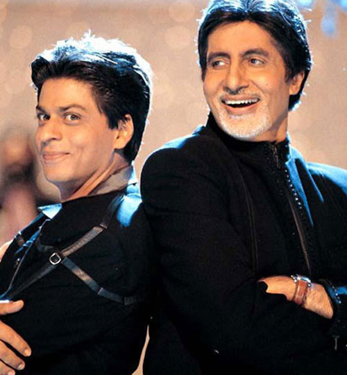 Shah Rukh Khan and Amitabh Bachchan in Kabhi Khushi Kabhie Gham 