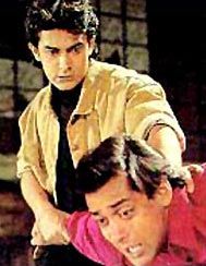 Aamir Khan and Salman Khan in Andaz Apna Apna