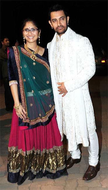 Aamir Khan-Kiran Rao at Imran Khan's pre wedding bash