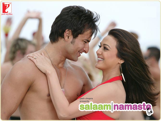 Saif Ali Khan and Preity Zinta in Salaam Namaste