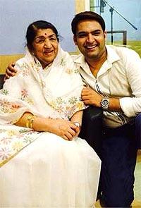 Lata Mangeshkar and Kapil Sharma