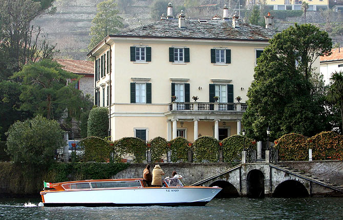 Villa Oleandra, George Clooney's home, in the northern Italian lakefront hamlet of Laglio, Italy