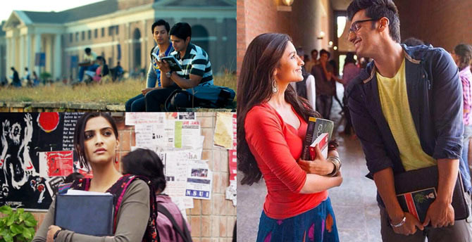 Collage of Student Of The Year, 2 States and Raanjhanaa