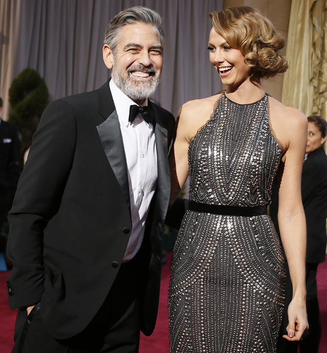 Stacy Kiebler with George Clooney