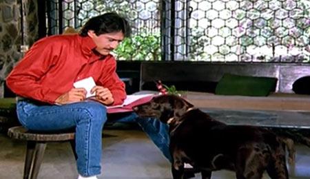 Jackie Shroff with Brownie in Teri Meherbaniyan