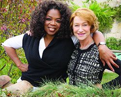 Oprah Winfrey and Helen Mirren