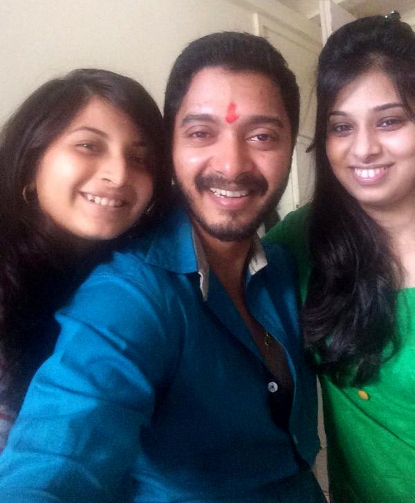Shreyas Talpade with his sisters