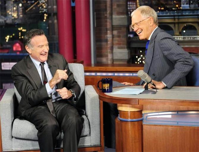 David Letterman and Robin Williams