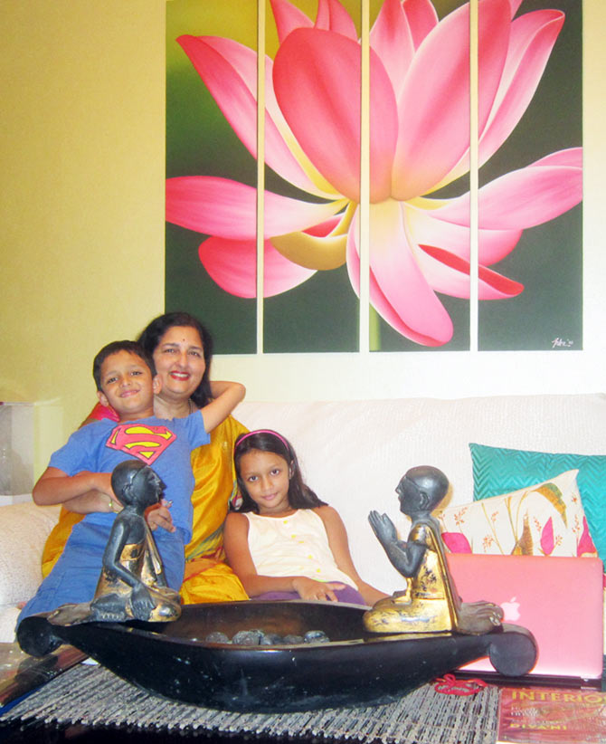 Anuradha Paudwal in her Khar home