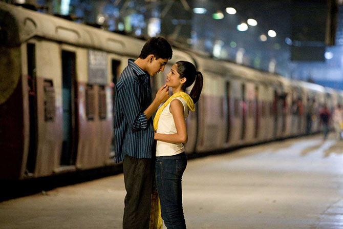 Dev Patel and Freida Pinto in Slumdog Millionaire.