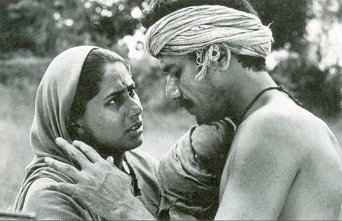 Smita Patil and Om Puri in Satyajit Ray's Sadgati.