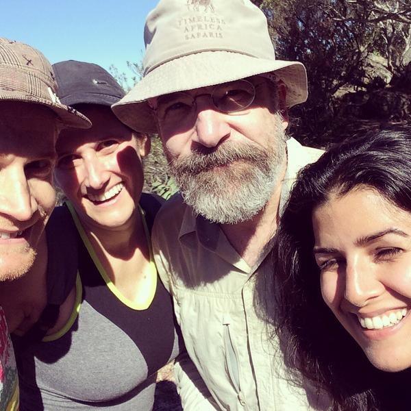 Nimrat Kaur with Homeland costar Mandy Patinkin (second from right) and crew members 