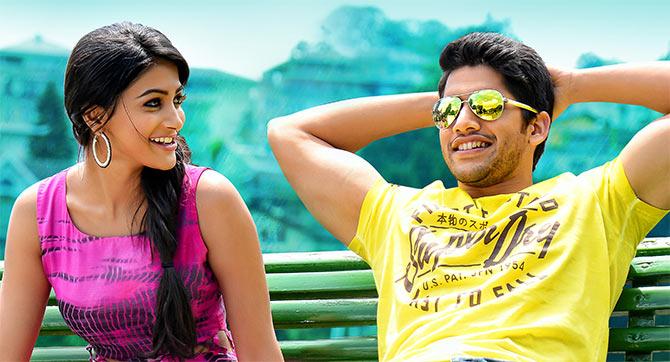 Pooja Hegde and Naga Chaitanya in Oka Laila Kosam