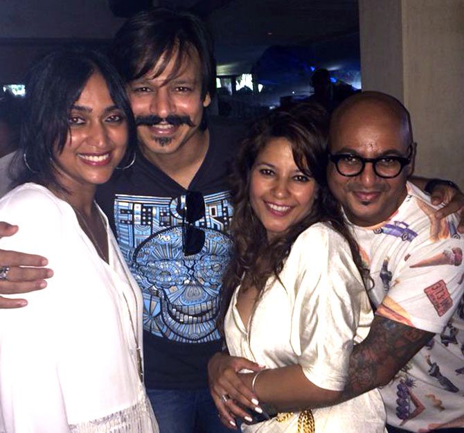 Vivek Oberoi with wife Priyanka, Aalim Hakim and wife Shano