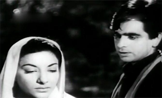 Nargis and Dilip Kumar in Jogan