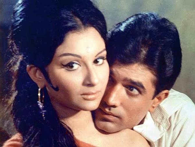 Sharmila Tagore and Rajesh Khanna in Aradhana