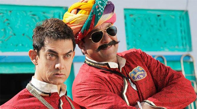 Aamir Khan and Sanjay Dutt in PK