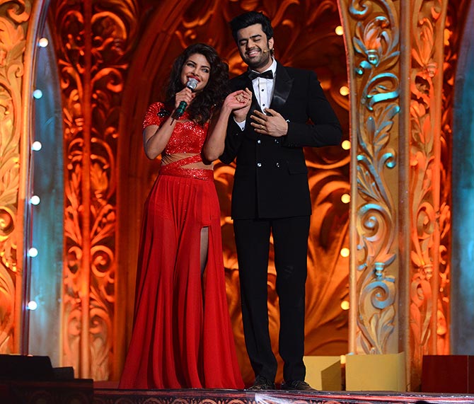 Priyanka Chopra with Manish Paul