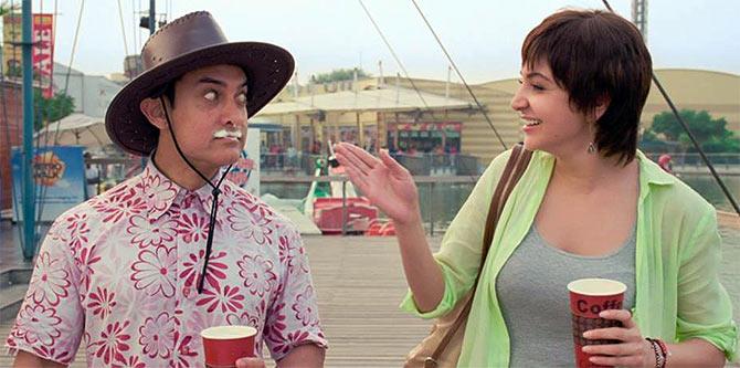 Aamir Khan and Anushkar Sharma in PK