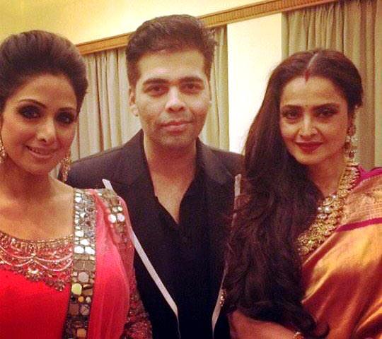 Sridevi, Karan Johar and Rekha