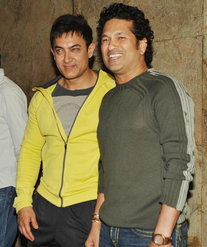 Aamir Khan and Sachin Tendulkar