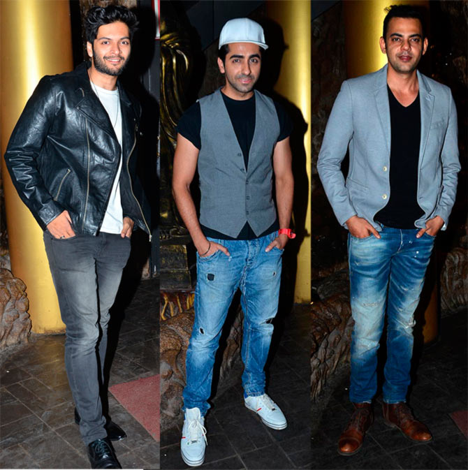 Ali Fazal, Ayushmann Khurana, Cyrus Shaukar