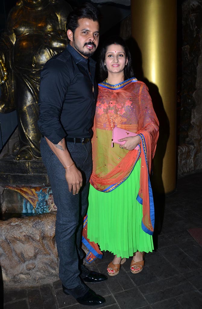 Sreesanth with wife Bhuvneshwari Kumari 