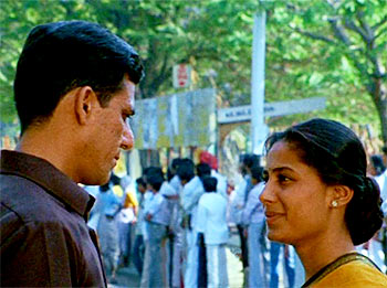 Om Puri and Smita Patil in Ardh Satya