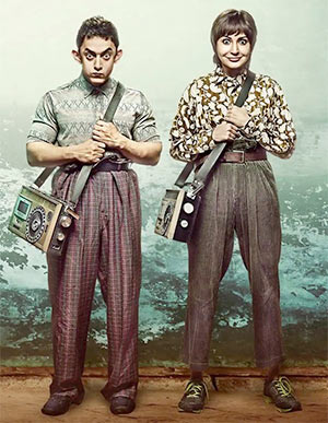 Aamir Khan and Anushka Sharma in PK