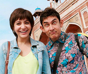 Anushka Sharma and Aamir Khan in PK