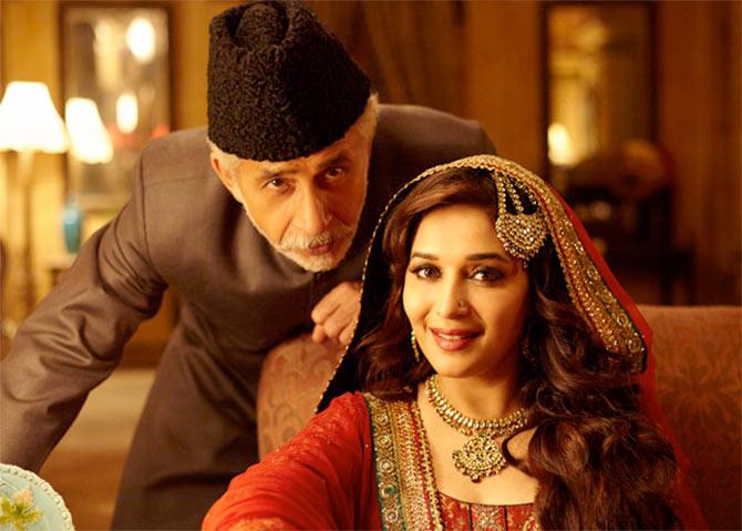 Naseeruddin Shah and Madhuri Dixit in Dedh Ishqiya