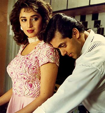 Madhuri Dixit and Salman Khan in Hum Aapke Hai Koun!