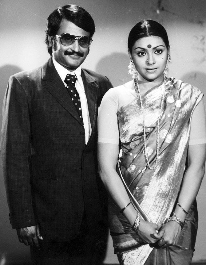 Rajnikanth and Sujatha in Avargal