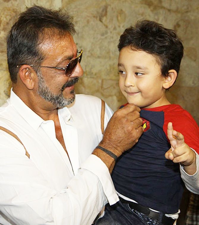 Sanjay Dutt with son 