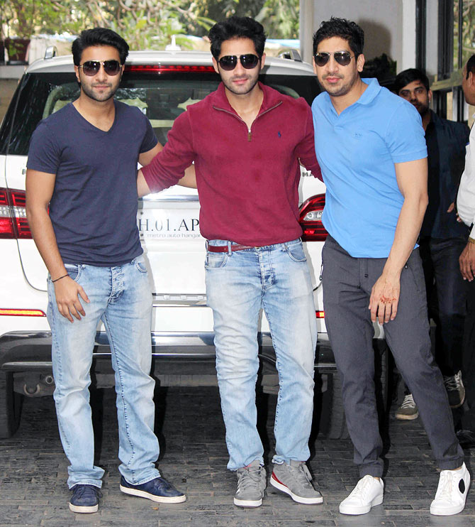 Adaar and Armaan Jain with Ayan Mukherji